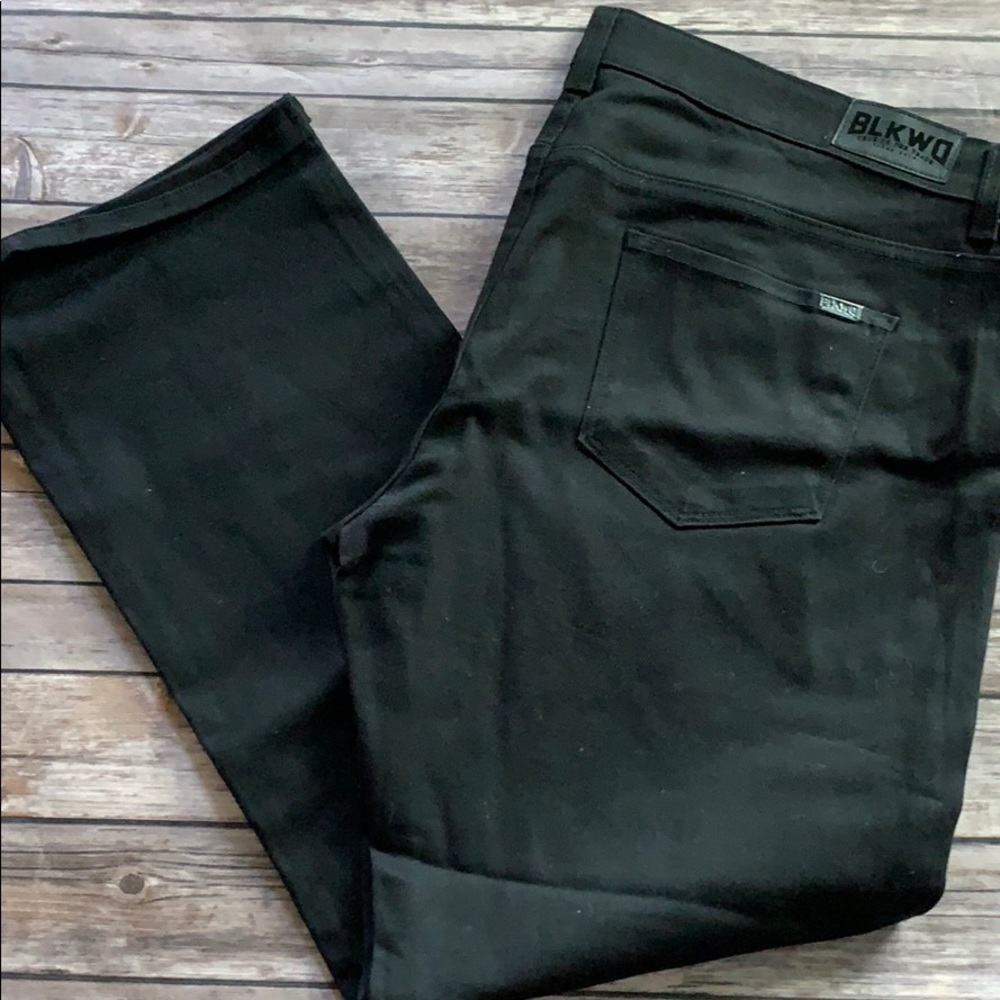 Blkwd slim straight black pants